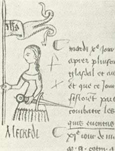 Tegning af Jeanne d'Arc.