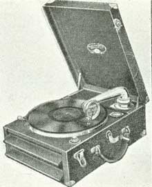 En patenteret grammofon.