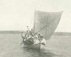 Sejlbåd med elever.