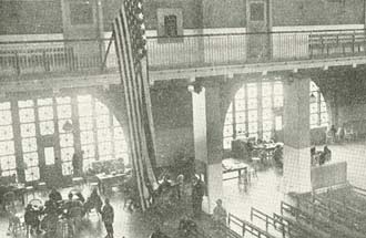 Emigratstationen på Ellis Island.
