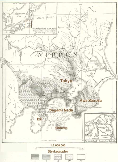 Kort over øen Nippon.